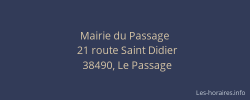 Mairie du Passage