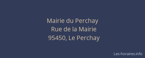 Mairie du Perchay