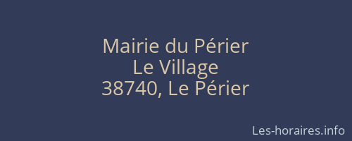 Mairie du Périer