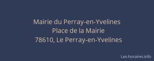Mairie du Perray-en-Yvelines