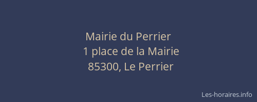 Mairie du Perrier