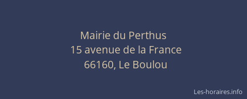 Mairie du Perthus