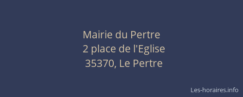 Mairie du Pertre