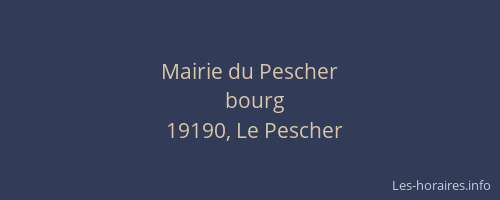 Mairie du Pescher