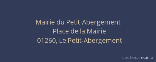 Mairie du Petit-Abergement