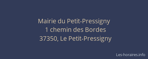 Mairie du Petit-Pressigny