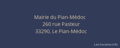 Mairie du Pian-M&eacute;doc
