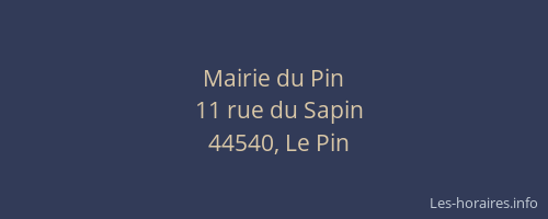 Mairie du Pin
