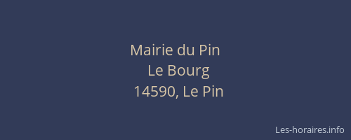 Mairie du Pin