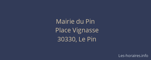 Mairie du Pin