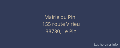 Mairie du Pin