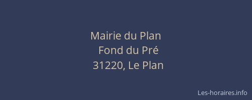 Mairie du Plan