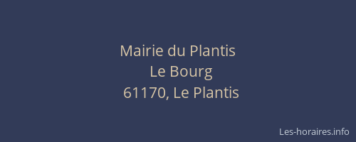Mairie du Plantis