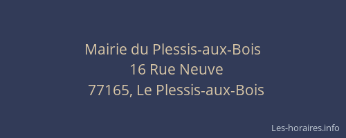 Mairie du Plessis-aux-Bois