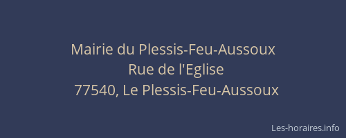 Mairie du Plessis-Feu-Aussoux