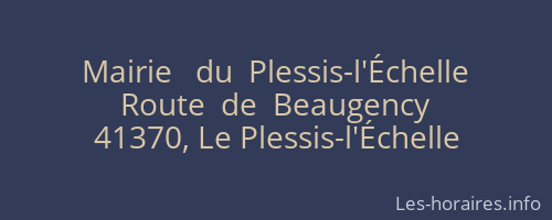 Mairie   du  Plessis-l'Échelle