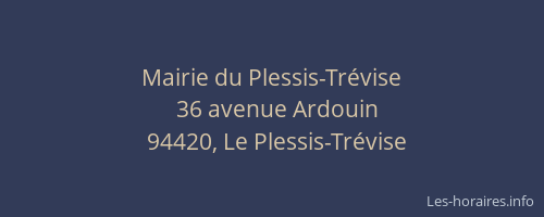Mairie du Plessis-Tr&eacute;vise