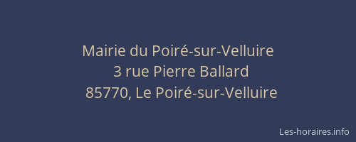 Mairie du Poiré-sur-Velluire