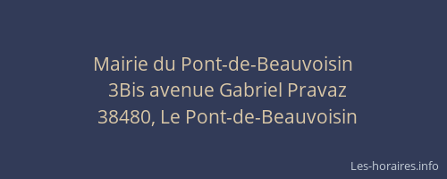 Mairie du Pont-de-Beauvoisin