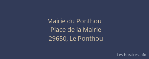 Mairie du Ponthou