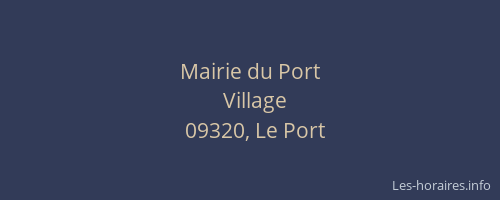 Mairie du Port