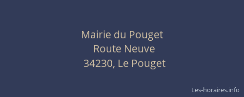 Mairie du Pouget