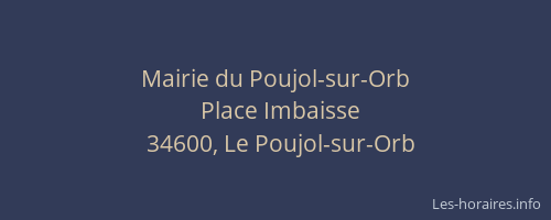 Mairie du Poujol-sur-Orb