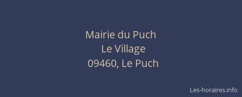 Mairie du Puch
