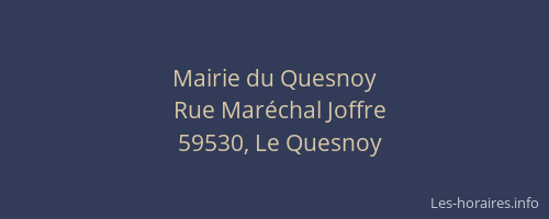 Mairie du Quesnoy