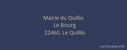 Mairie du Quillio