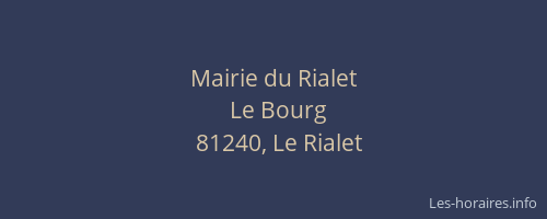 Mairie du Rialet