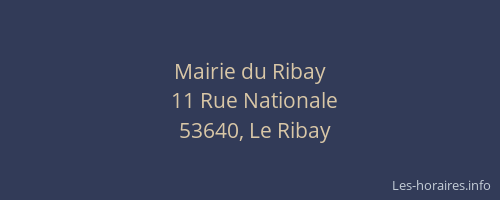 Mairie du Ribay