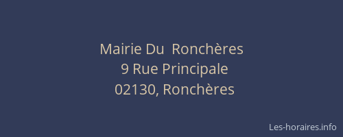 Mairie Du  Ronchères