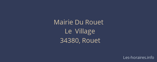 Mairie Du Rouet