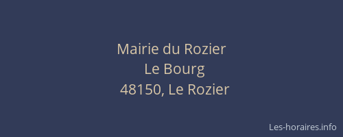 Mairie du Rozier