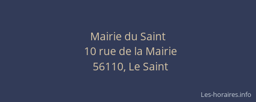 Mairie du Saint