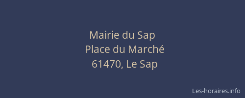 Mairie du Sap
