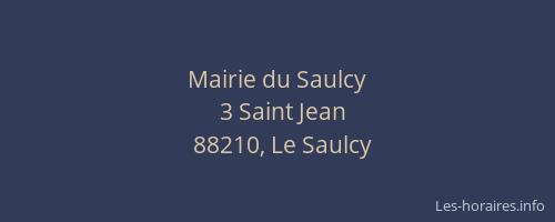 Mairie du Saulcy