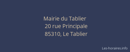 Mairie du Tablier