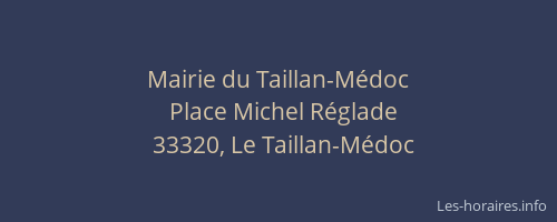 Mairie du Taillan-M&eacute;doc