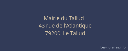 Mairie du Tallud