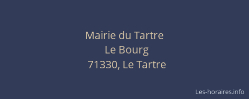 Mairie du Tartre