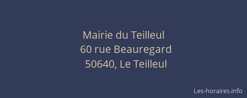 Mairie du Teilleul