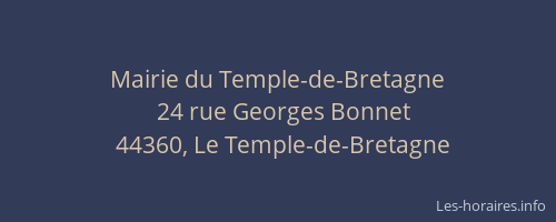 Mairie du Temple-de-Bretagne