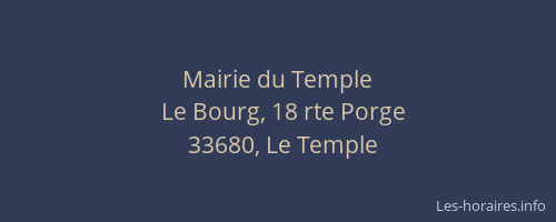 Mairie du Temple