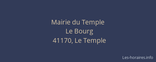 Mairie du Temple