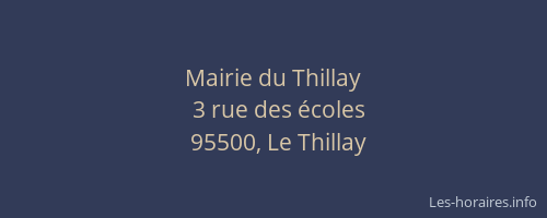 Mairie du Thillay