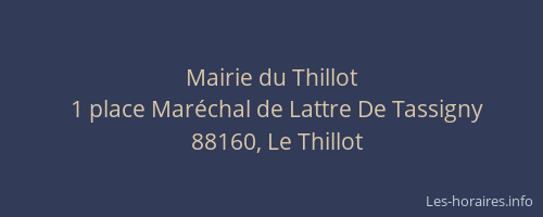 Mairie du Thillot