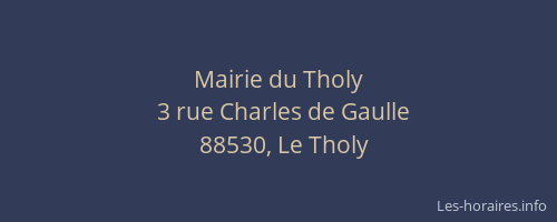 Mairie du Tholy