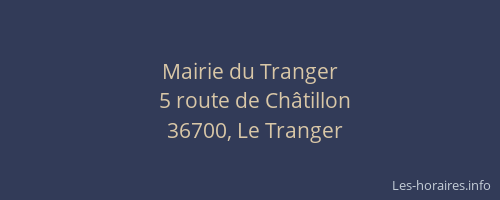 Mairie du Tranger